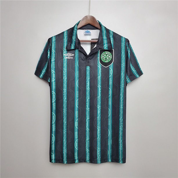 AAA Quality Celtic 92/93 Away Green/Black Soccer Jersey